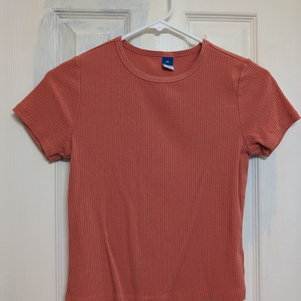 Women's Rust Ribbed Top